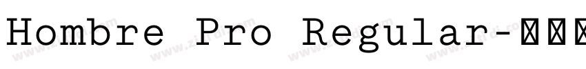 Hombre Pro Regular字体转换